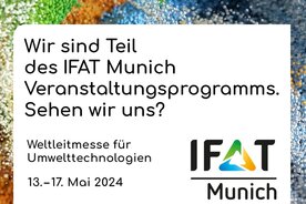 Veranstaltungshinweis zur IFAT 2024