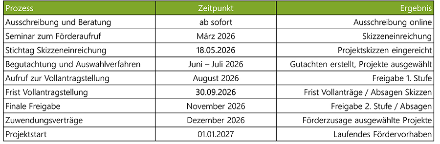 ELY Zeitplan